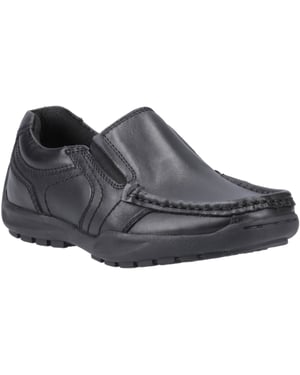 Hush Puppies Morgan Lederslipper In Schwarz Für Jungen
