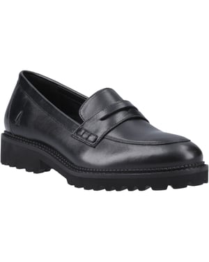 Hush Puppies Grazia Mädchenschwarze Slipper Aus Leder