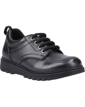 Hush Puppies Keeley Mädchenschuhe Aus Schwarzem Leder Mit Schnürung
