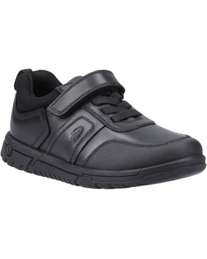 Hush Puppies Sutton Bungee Die Schwarzen Schnürschuhe Für Jungen Aus Leder