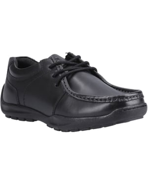Hush Puppies Mackenzie Wallabee Die Schwarzen Schnürschuhe Für Jungen Aus Leder