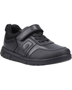 Hush Puppies Sutton Bungee Die Schwarzen Schnürschuhe Für Jungen Aus Leder