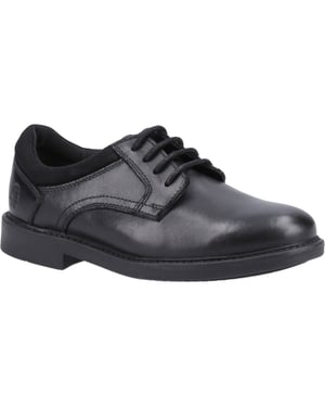 Hush Puppies Tommy Senior Lederschuhe Für Jungen In Schwarz