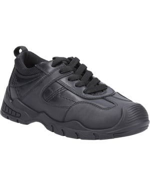Hush Puppies Travis JNR Die Schwarzen Schnürschuhe Für Jungen Aus Leder