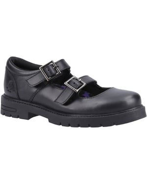 Hush Puppies Ella Junior Mädchenschuhe Aus Schwarzem Leder