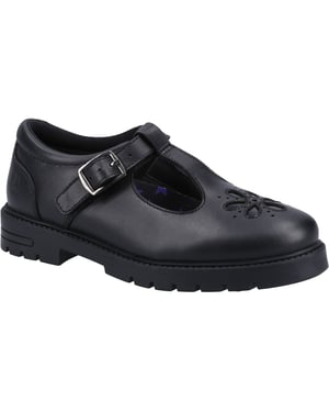 Hush Puppies Fiona SNR Mädchenschuhe Aus Schwarzem Leder