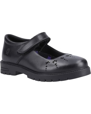 Hush Puppies Sabrina Junior Mädchenschuhe Aus Schwarzem Leder