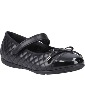Hush Puppies Lottie Mädchenschwarze Ballettschuhe Aus Leder