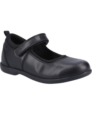 Hush Puppies Bianca JNR Mädchenschuhe Aus Schwarzem Leder