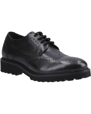 Hush Puppies Gabi Lace Up Mädchen Brogues Aus Schwarzem Leder