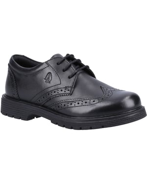 Hush Puppies SALLY SENIOR 2 Mädchen Brogues Aus Schwarzem Leder