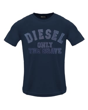 Diesel - Einfarbiges T-shirt „total Eclipse" Mit Geprägtem Logo