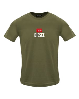 Diesel - Just Small - T-shirt „deep Depths" In Grün Mit Neuem D-logo
