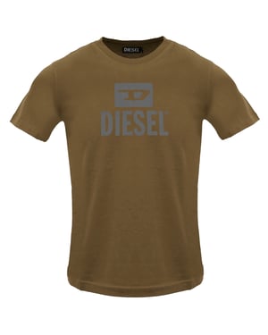 Diesel - T-shirt Mit Einfarbigem Logo Und Kaffeelikör