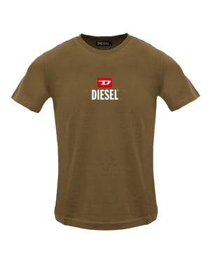 Diesel - Just Small - T-shirt Mit Neuem D-logo In Braun Mit Kaffeelikör