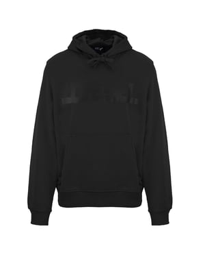 Diesel - Kapuzenpullover „black Caviar" Mit Einfarbigem Logo