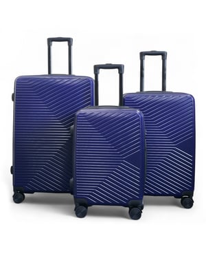 Hartschalenkoffer Marineblau Robuster 8-Rad-Gepäck Handgepäck Koffer