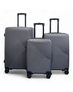 Hartschalenkoffer Anthrazitgrau Robuster 8-Rollen-Gepäckkoffer Handgepäcktasche