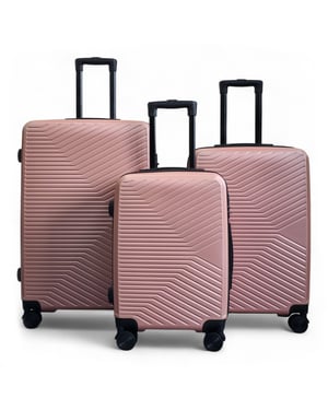 Hartschalenkoffer in Roségold, robust, 8 Rollen, Handgepäck, Koffer