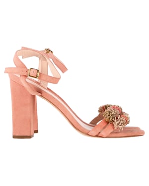 Loeffler Randall Sandaletten mit Quastenverz decoration in Pfirsichwildleder