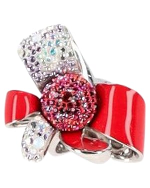 Swarovski Nirvana Schleifenring aus silbernem Metall