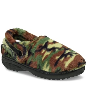 Crocs Classic Unfurgettable Clog Polyester-Mix Herren Clogs in Armeegrün