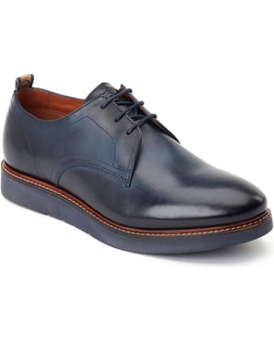 Base London Roly Leder Herren Navy Schnürschuhe