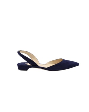 Paul Andrew Rhea 15 Slingback-Sandalen aus marineblauem Wildleder