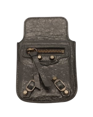 Balenciaga Handyhülle aus schwarzem Leder
