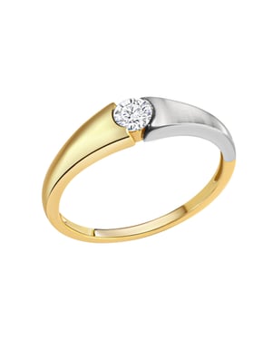 Celesta Gold Ring 375/- Gelbgold 2farbig Zirkonia