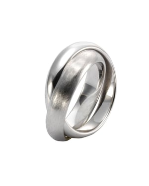 Celesta Silber Ring 925 Sterling Silber zweireihig