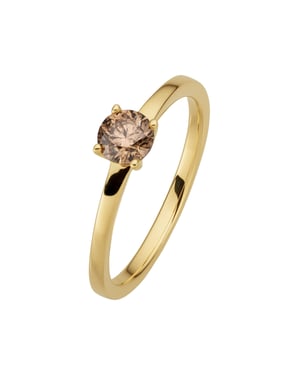 Orolino Ring 585/- Gelbgold 1 Brill. 0,50ct. braun