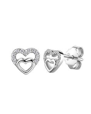 Zeeme for Kids Ohrstecker 925/- Sterling Silber Zirkonia weiß