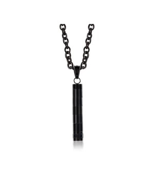 Dkeniz Anhänger mit Kette Edelstahl BLACK PURE-O