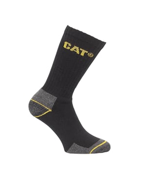 Caterpillar Crew Herren Arbeitssocken / Socken, 3 Paar (Schwarz)