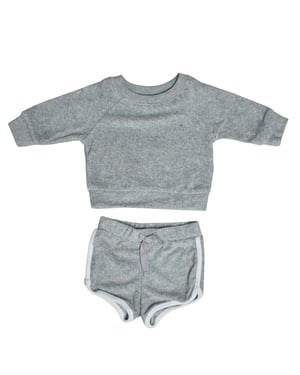869467 Fleece-Sweatshirt und Shorts-Set für Baby-Jungen