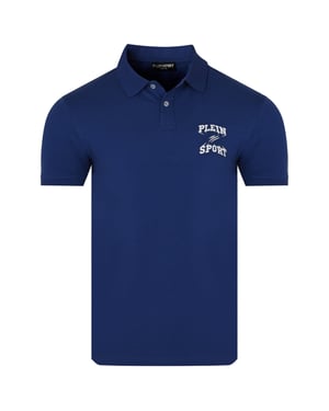 Marineblaues Poloshirt Mit Kleinem Logo Von Plein Sport
