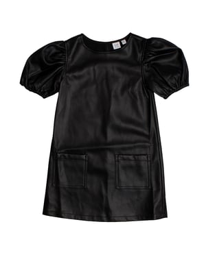 Kunstlederkleid mit Puffärmeln 786914 für Mädchen
