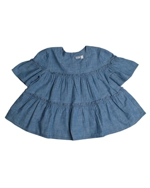 Kurzarm-Rüschenbluse 856269 für Mädchen
