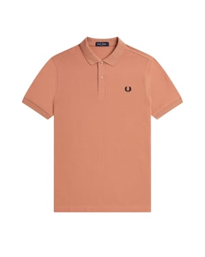 Fred Perry - Einfarbiges Poloshirt In Hellrost