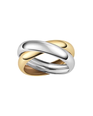 Fascination by Ellen K. Ring 375/- Gelbgold bicolor 2-reihig