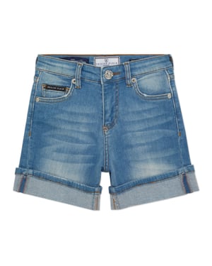 Cuff Denim Shorts