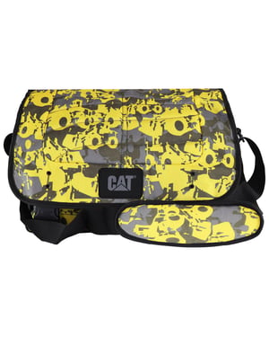 Raupenbedruckte gelbe Tasche