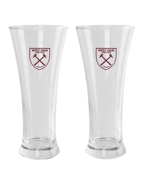 West Ham United FC Zwillingspack Peroni-Glas