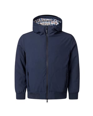 Aquascutum Herren Active Kapuzenjacke (Marineblau)