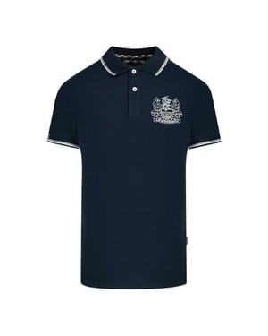 Aquascutum Unisex Erwachsene Aldis Polo-Shirt mit kontrastierenden Farben (Marine)