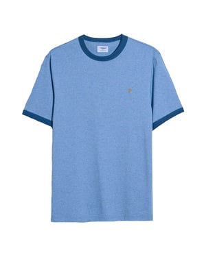Farah - "Groves" T-Shirt für Herren, Ringer-Stil (Blau)