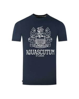 Aquascutum Herren London Aldis T-Shirt (Marineblau)