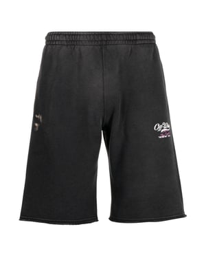 Off-White Wave Off Sweatshorts - Schwarz