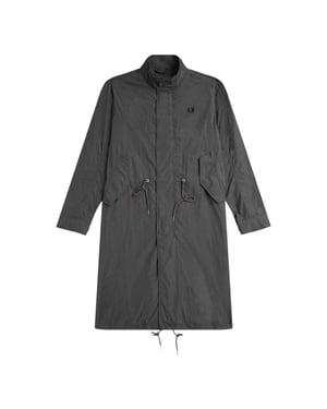 Fred Perry Herren Dünner Parka mit Geradem Saum (Gunmetal)